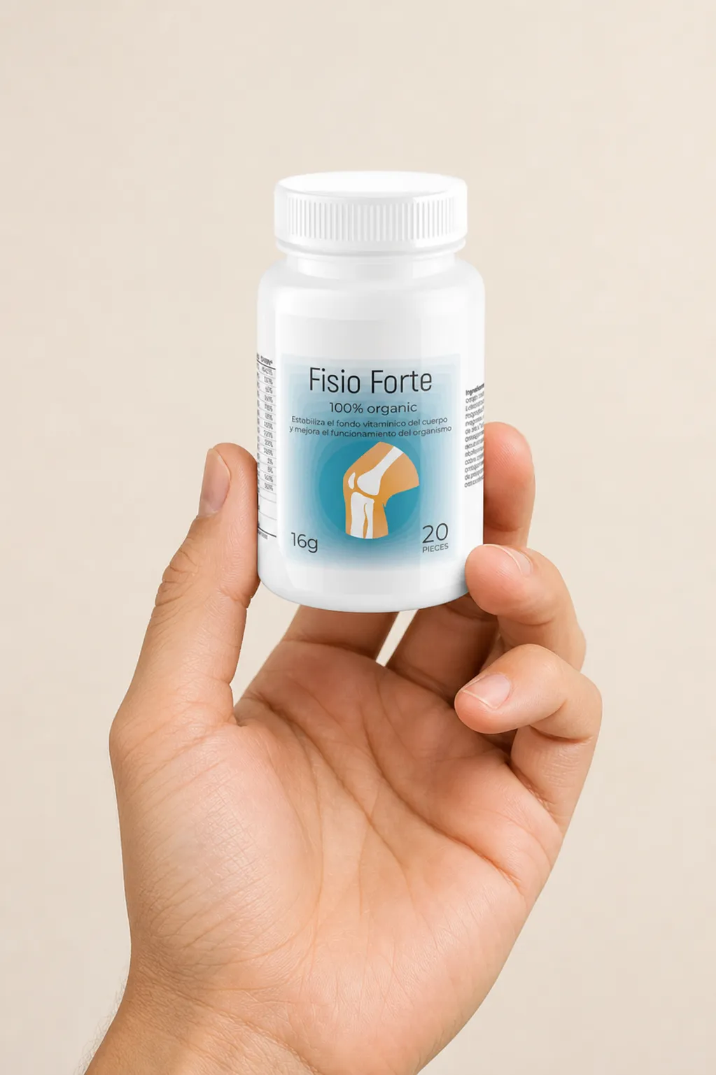 Fisio Forte — el envase en la mano
