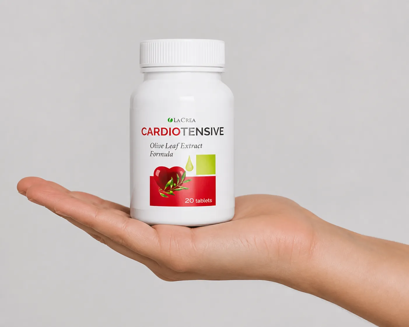 Cardiotensive — el envase en la mano