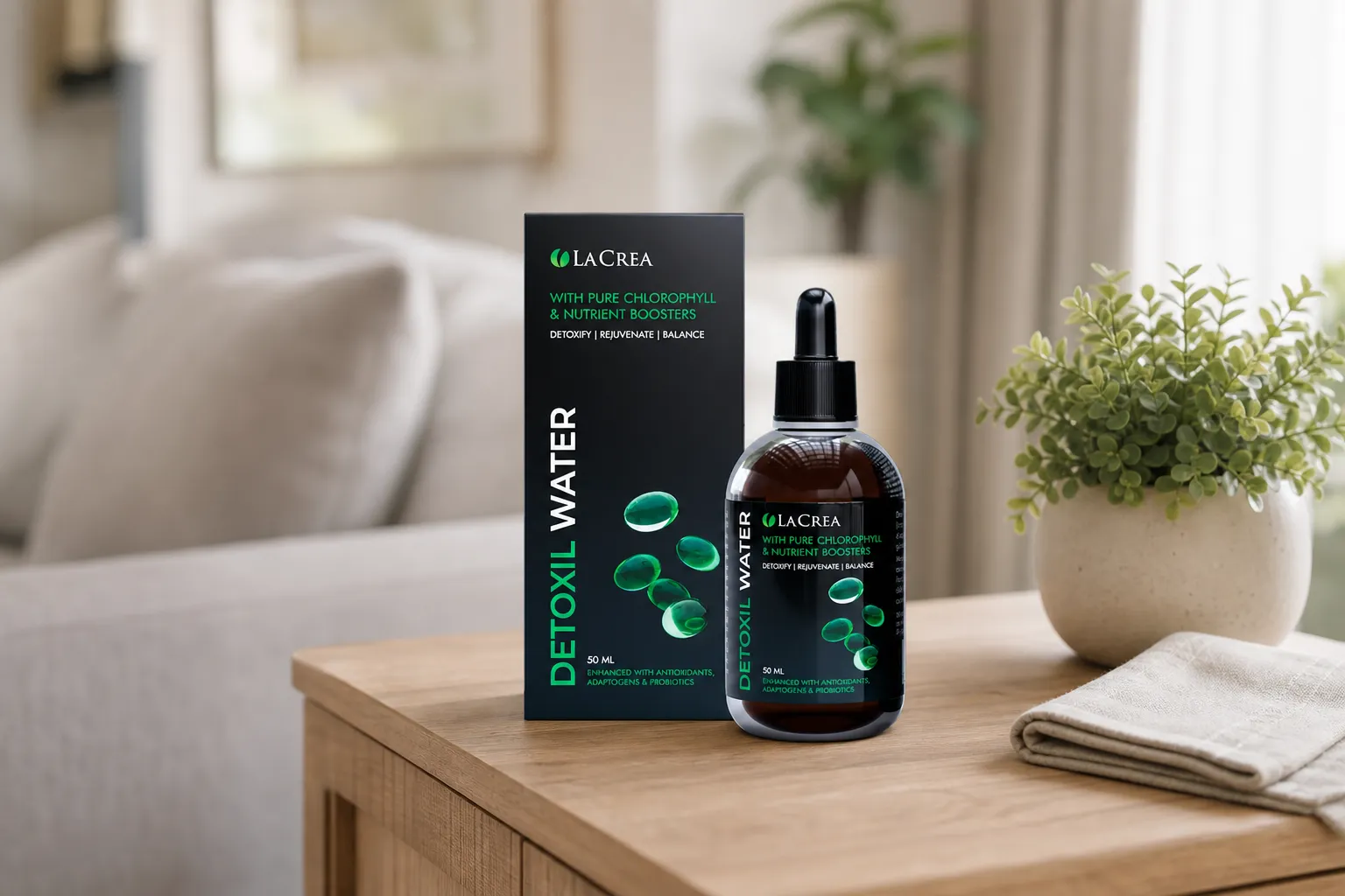 Detoxil Water Liver — el envase en el día a día