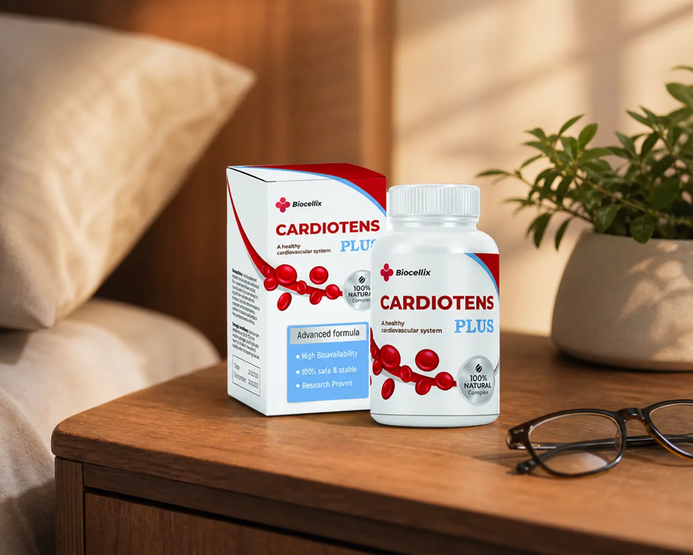 Cardiotens Plus — el envase en el día a día