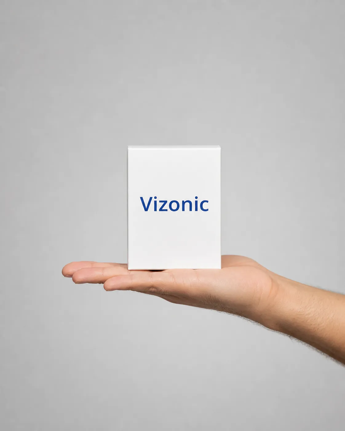 Vizonic — el envase en la mano