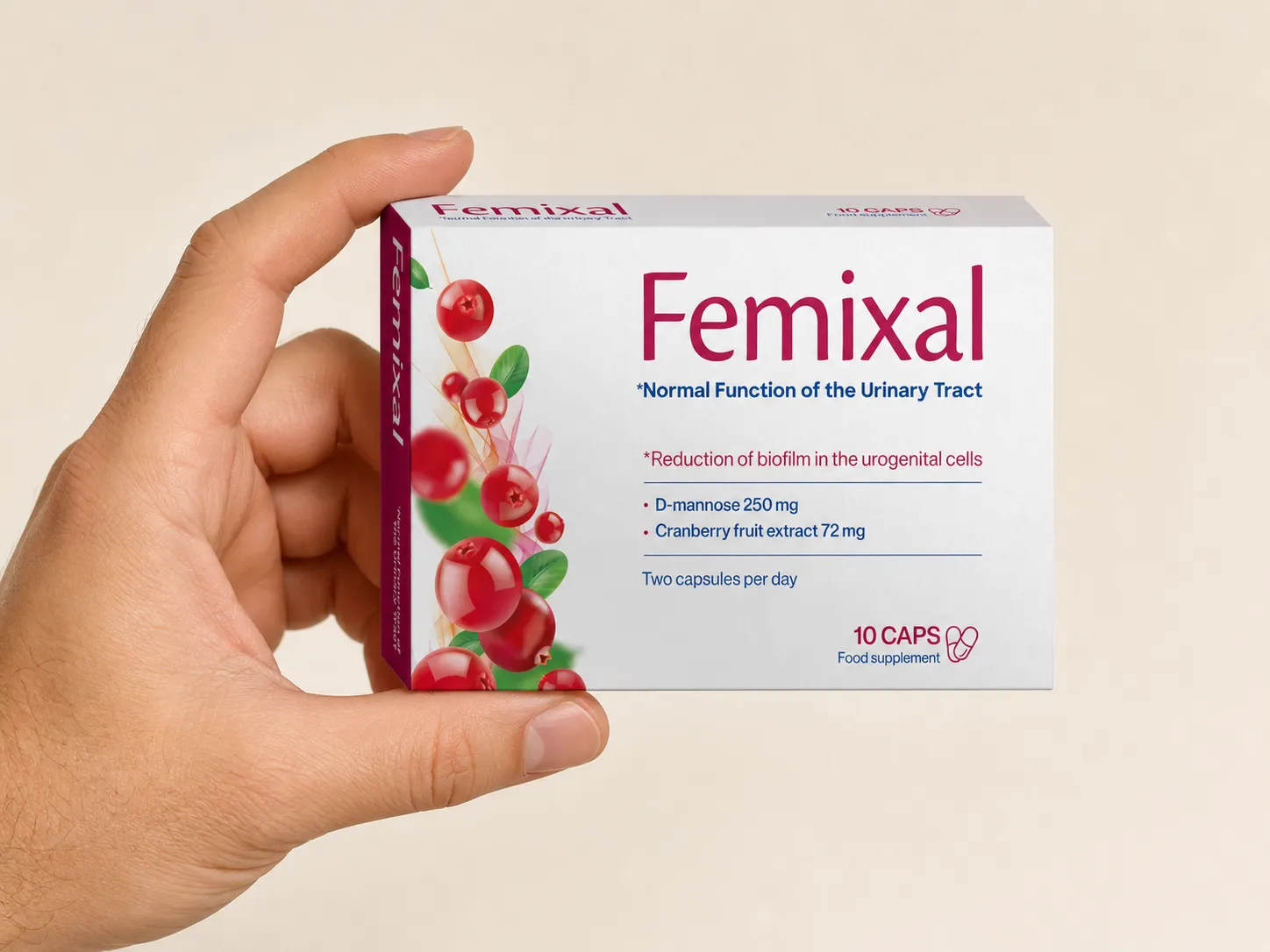 Femixal — el envase en la mano