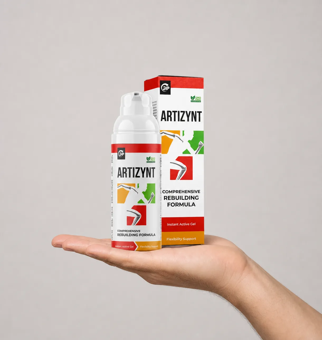 ArtiZynt Gel — el envase en la mano