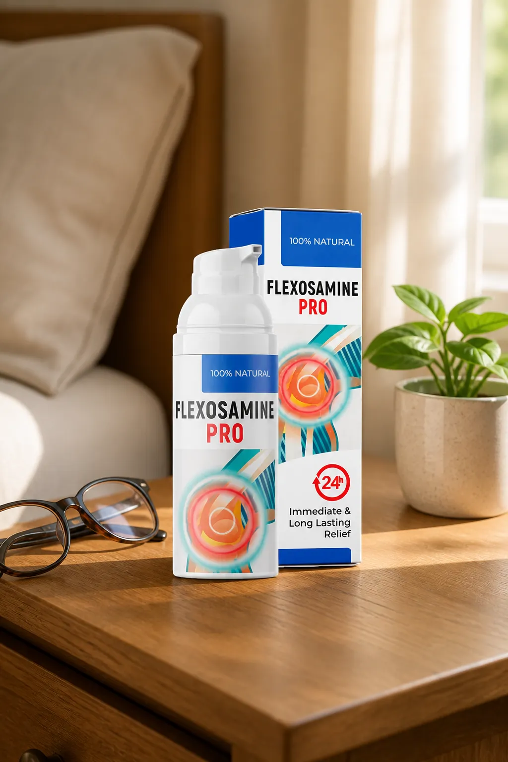 Flexosamine PRO — el envase en el día a día