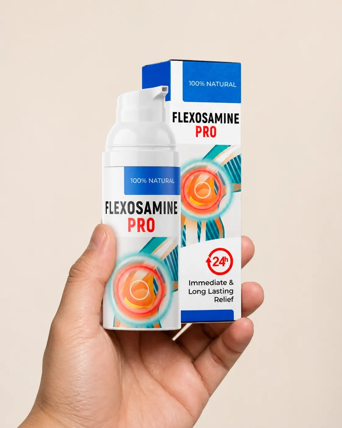 Flexosamine PRO — el envase en la mano