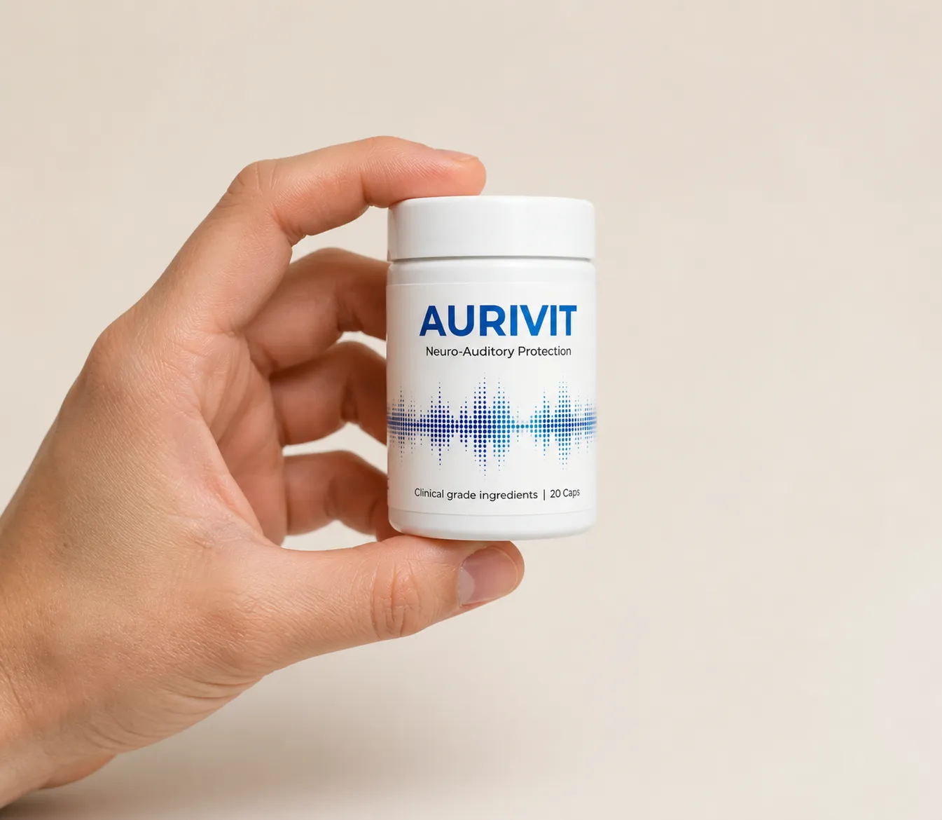 Aurivit — el envase en la mano