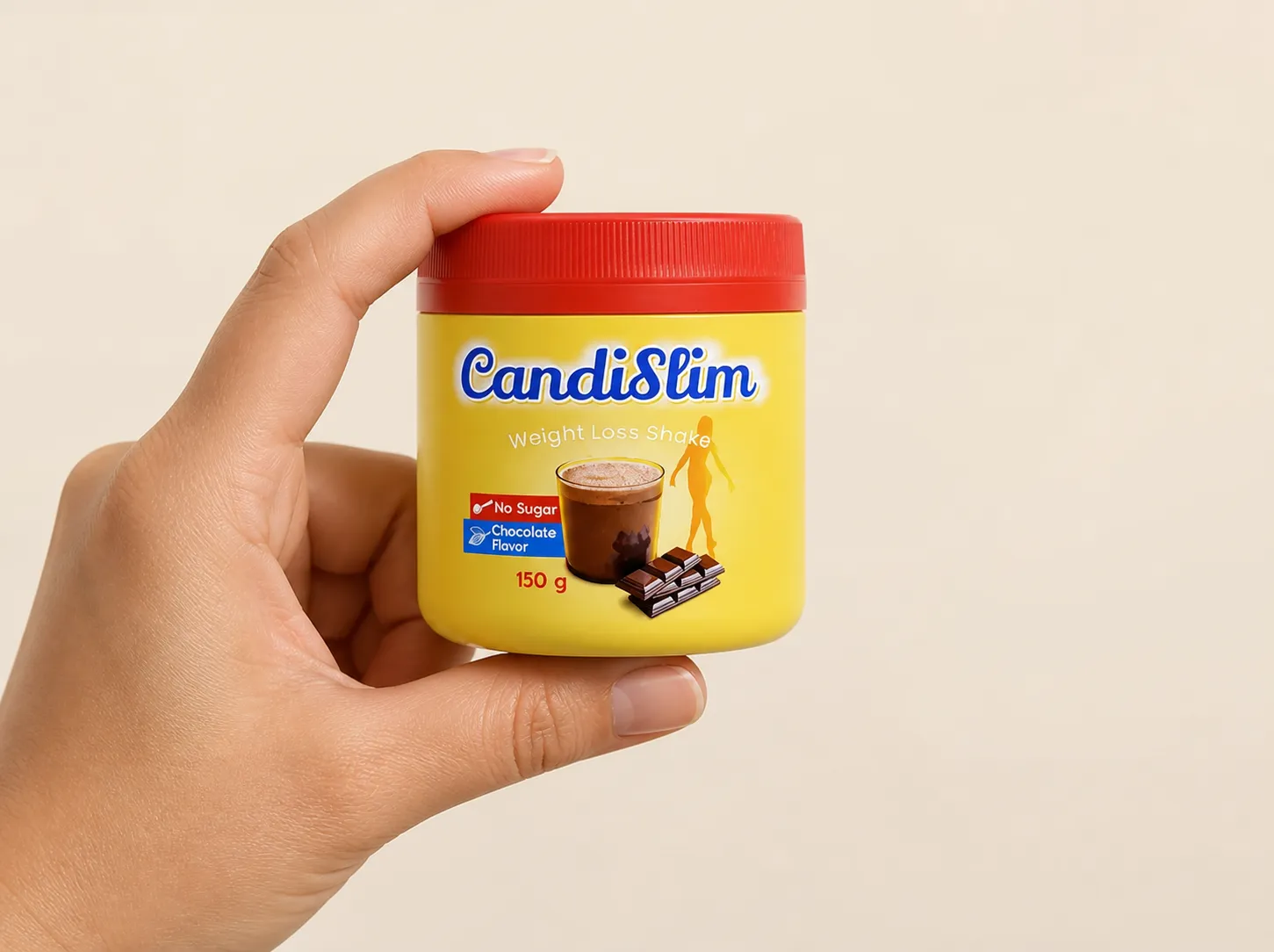 CandiSlim — el envase en la mano