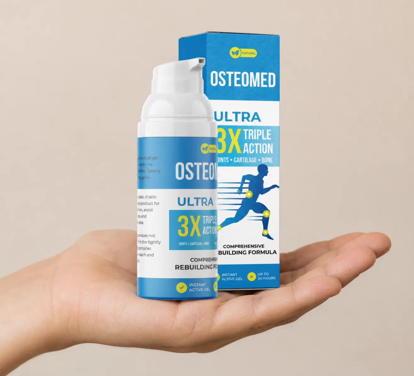 Osteomed — el envase en la mano