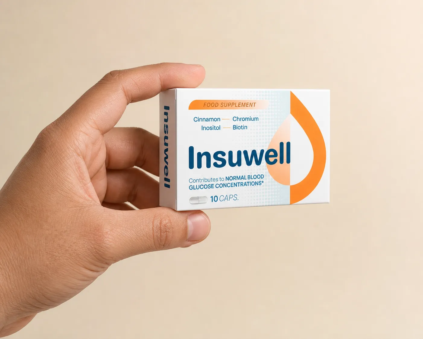Insuwell — el envase en la mano