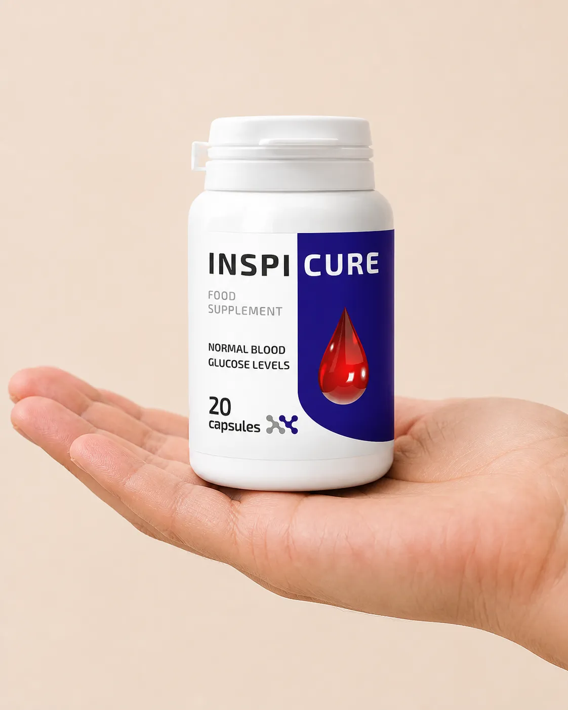 Inspicure — el envase en la mano