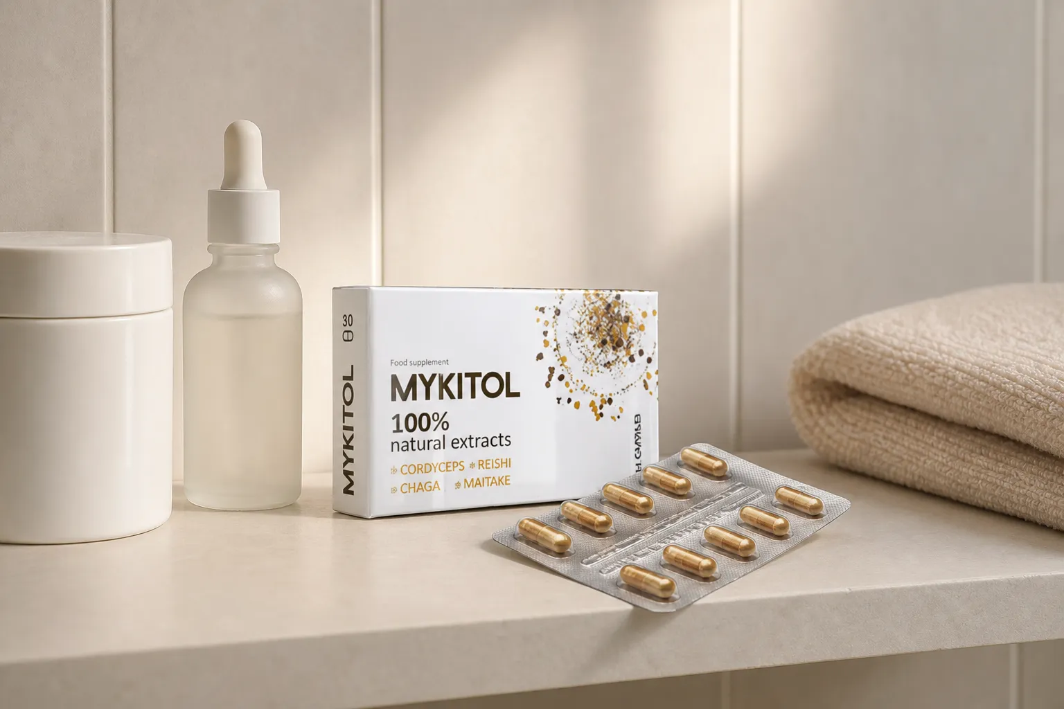 Mykitol WHITE — el envase en el día a día